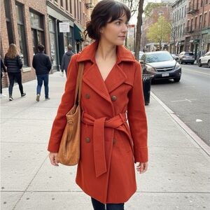 Forever 21 Bold Red Trench Coat